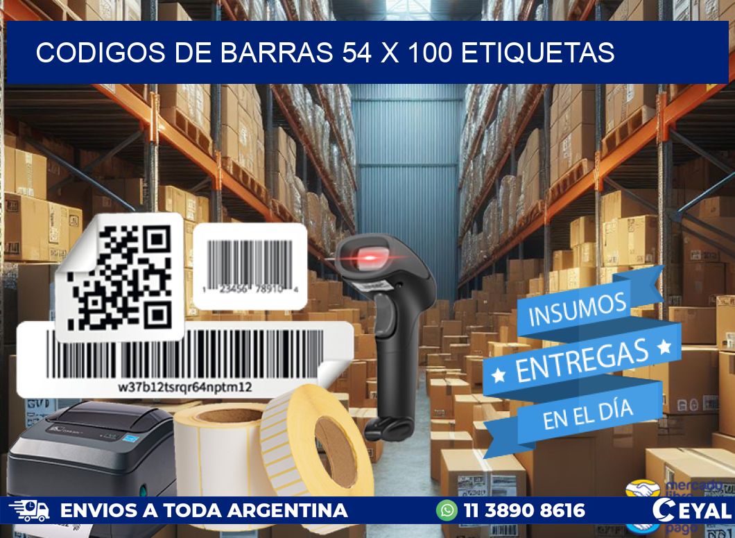 codigos de barras 54 x 100 etiquetas