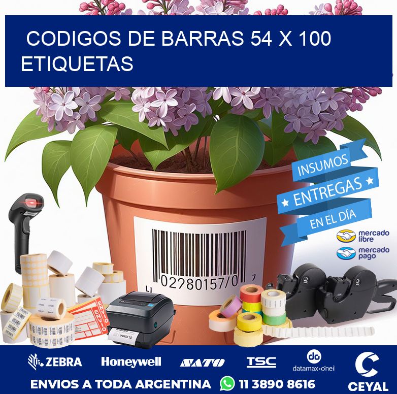 codigos de barras 54 x 100 etiquetas