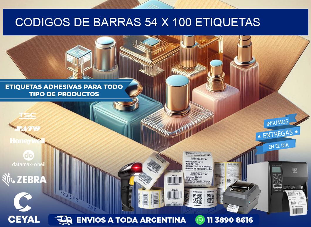 codigos de barras 54 x 100 etiquetas