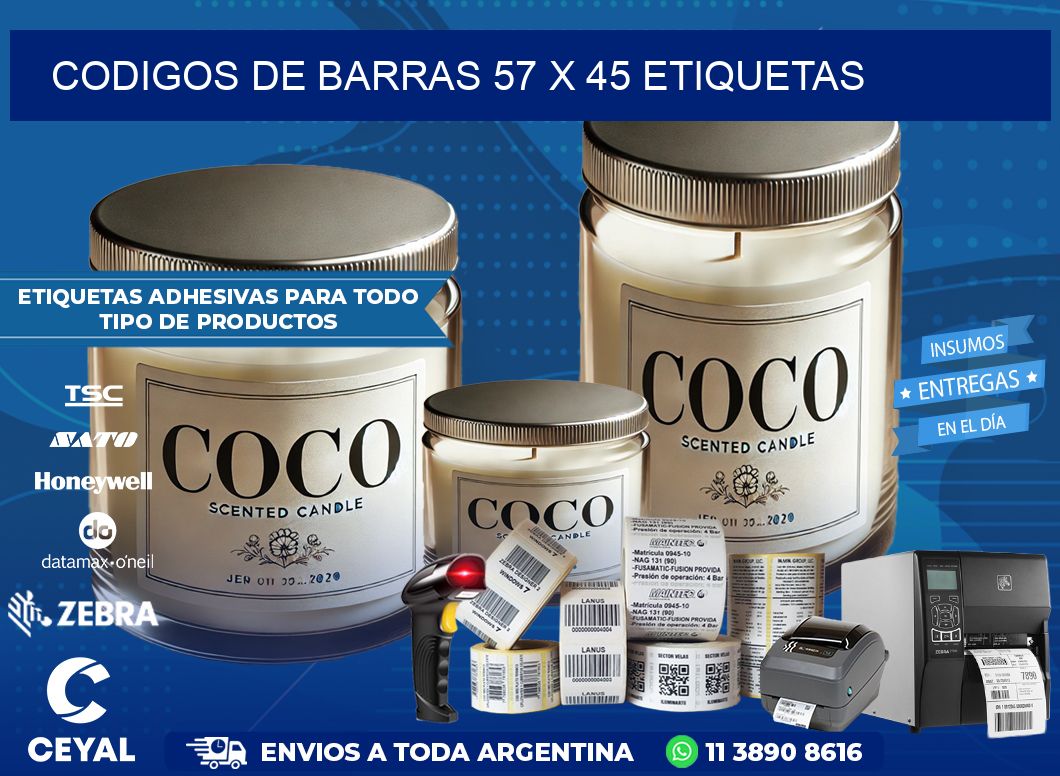 codigos de barras 57 x 45 etiquetas
