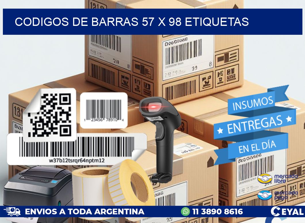 codigos de barras 57 x 98 etiquetas