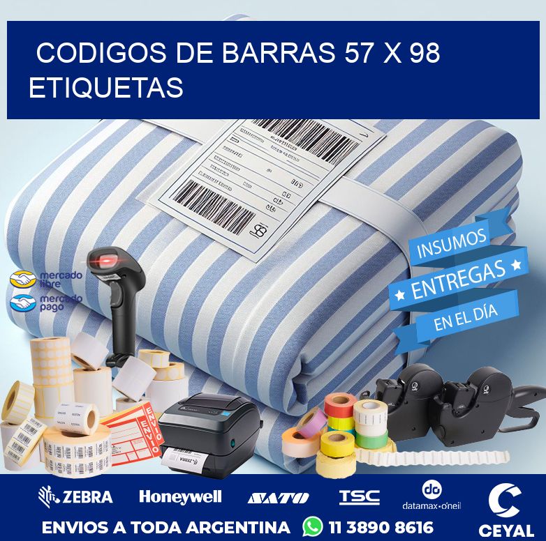 codigos de barras 57 x 98 etiquetas
