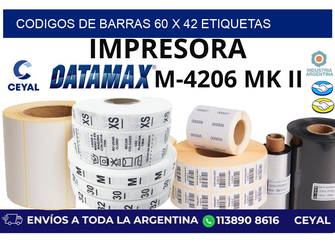 codigos de barras 60 x 42 etiquetas