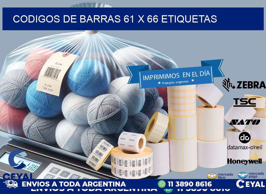 codigos de barras 61 x 66 etiquetas