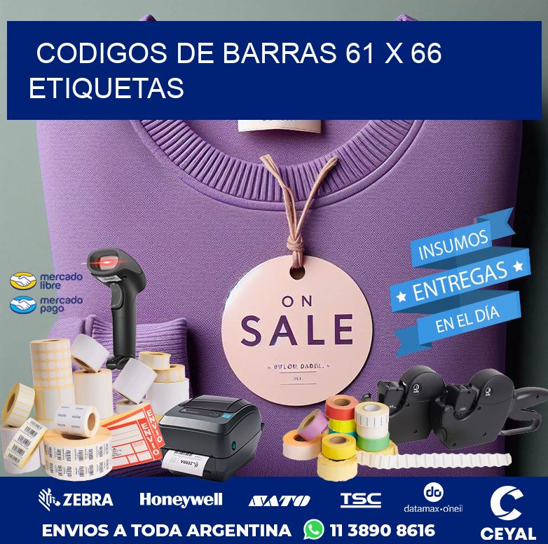 codigos de barras 61 x 66 etiquetas