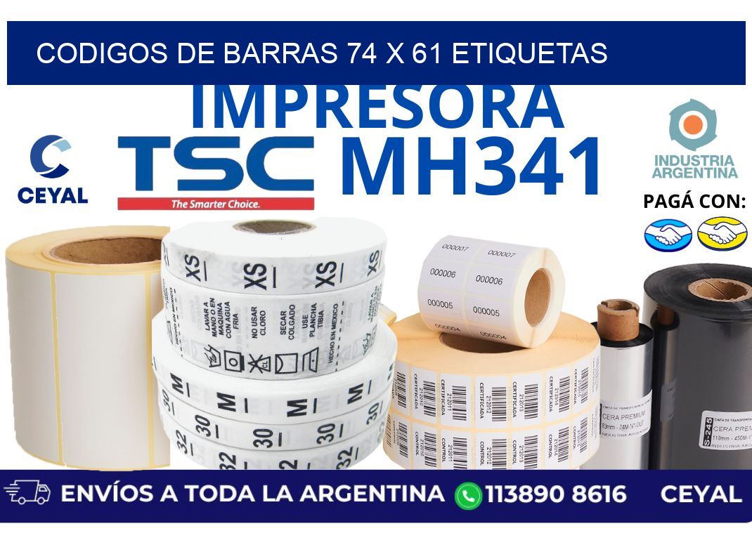 codigos de barras 74 x 61 etiquetas