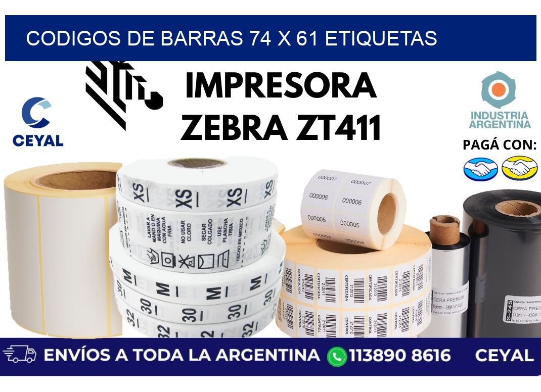 codigos de barras 74 x 61 etiquetas
