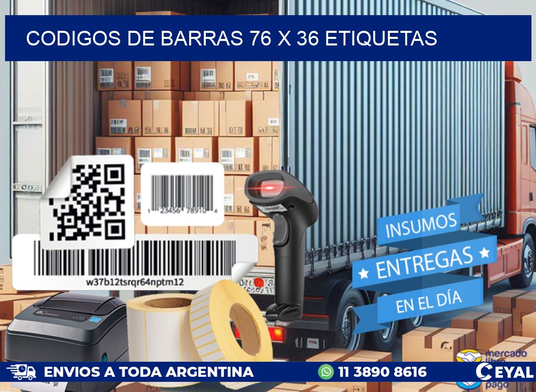 codigos de barras 76 x 36 etiquetas