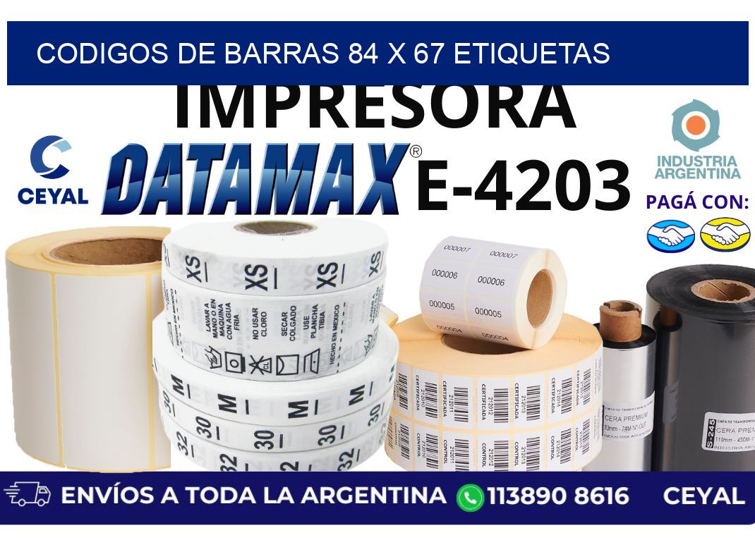 codigos de barras 84 x 67 etiquetas