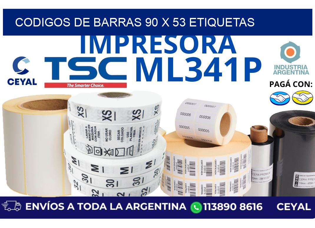 codigos de barras 90 x 53 etiquetas