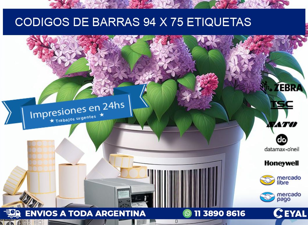 codigos de barras 94 x 75 etiquetas