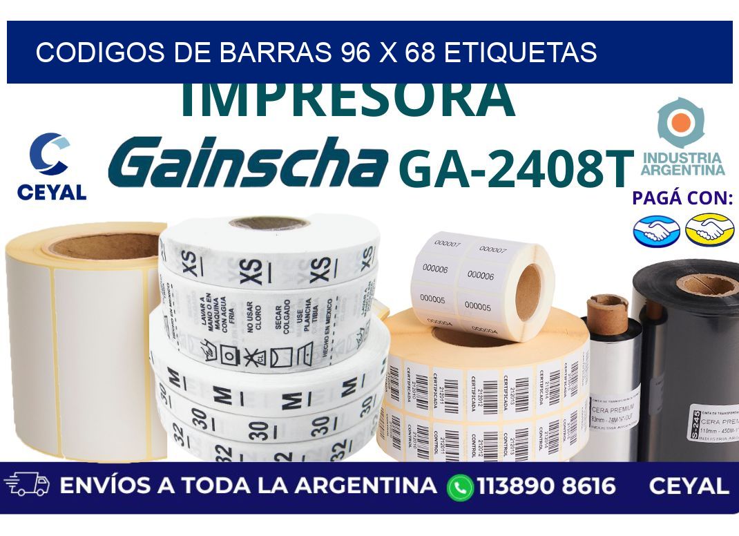codigos de barras 96 x 68 etiquetas