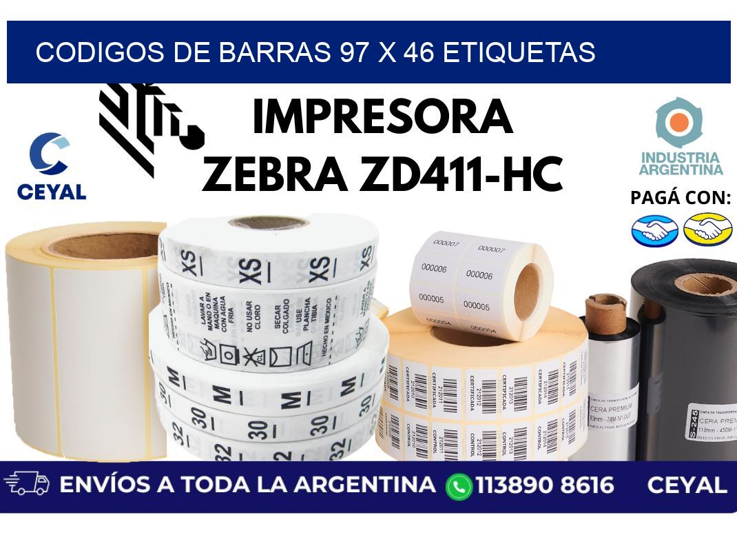 codigos de barras 97 x 46 etiquetas