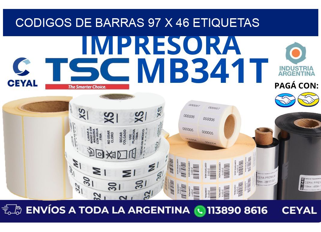 codigos de barras 97 x 46 etiquetas