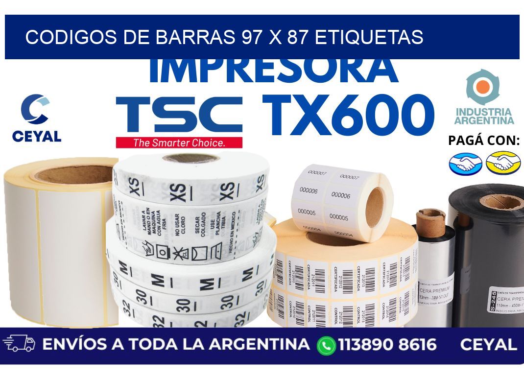 codigos de barras 97 x 87 etiquetas