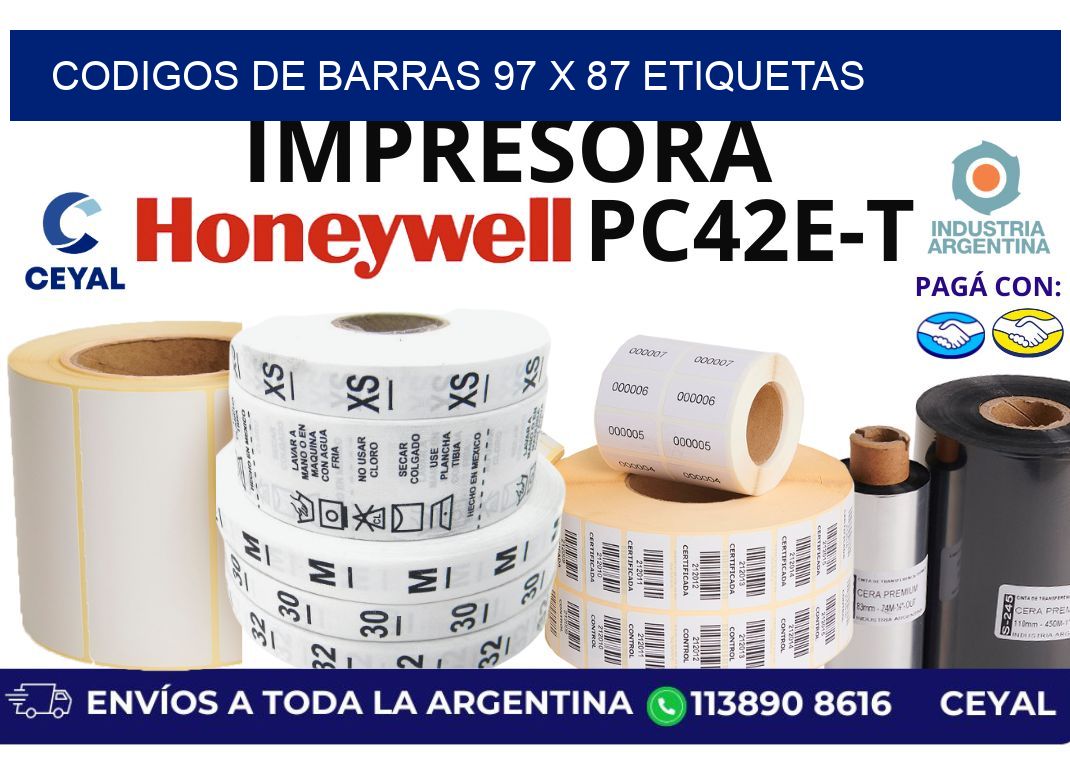 codigos de barras 97 x 87 etiquetas