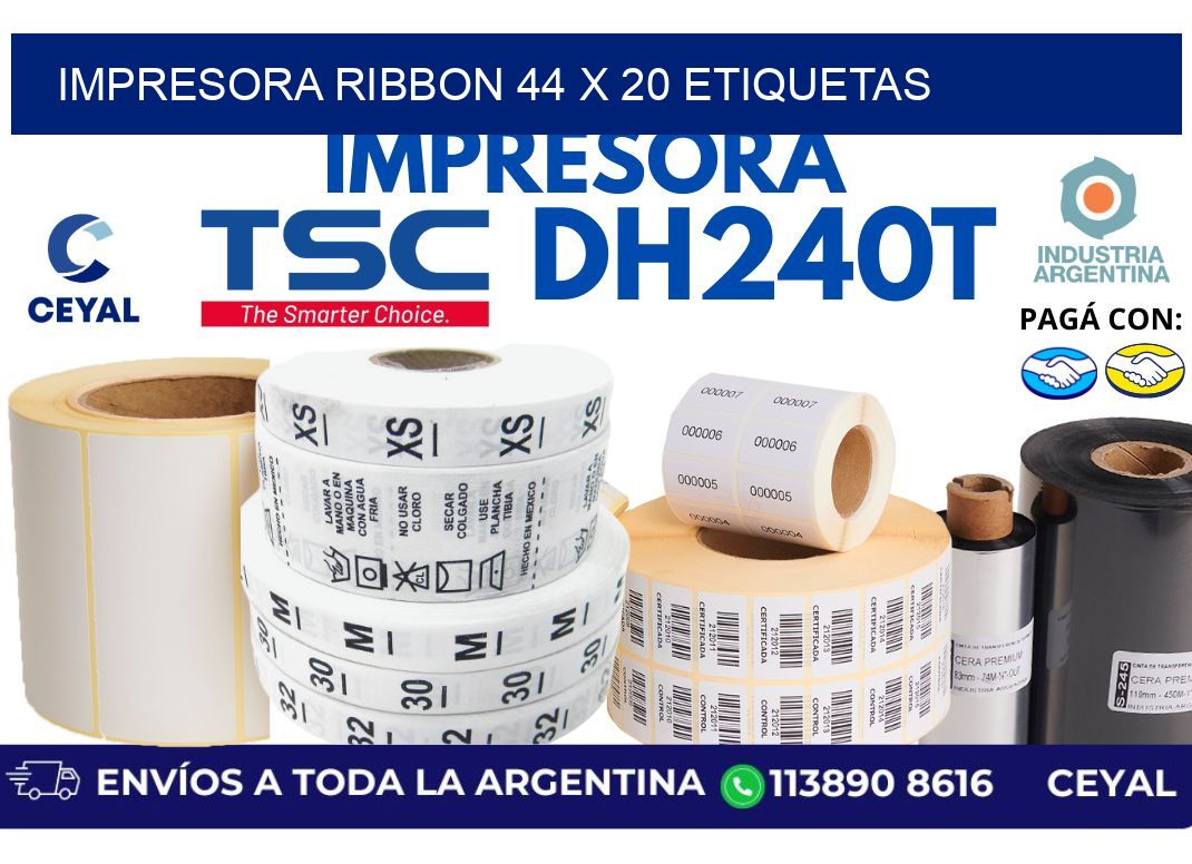 impresora ribbon 44 x 20 etiquetas