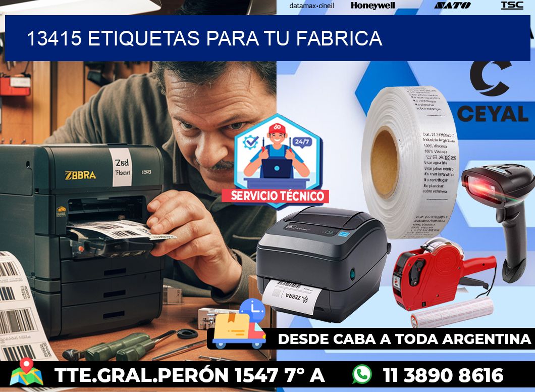 13415 etiquetas para tu fabrica