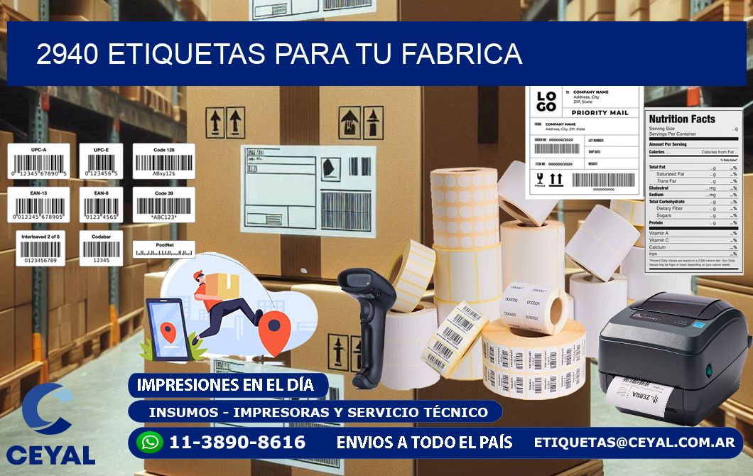 2940 etiquetas para tu fabrica