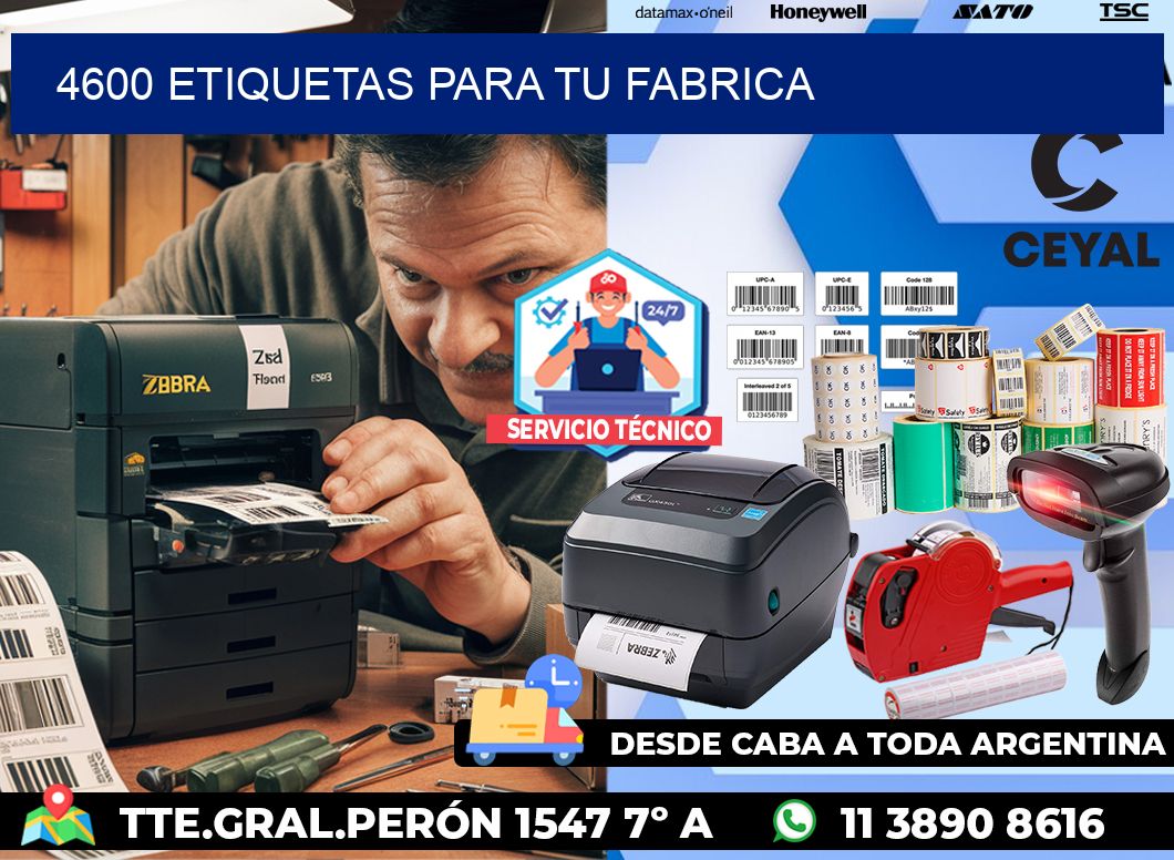 4600 etiquetas para tu fabrica