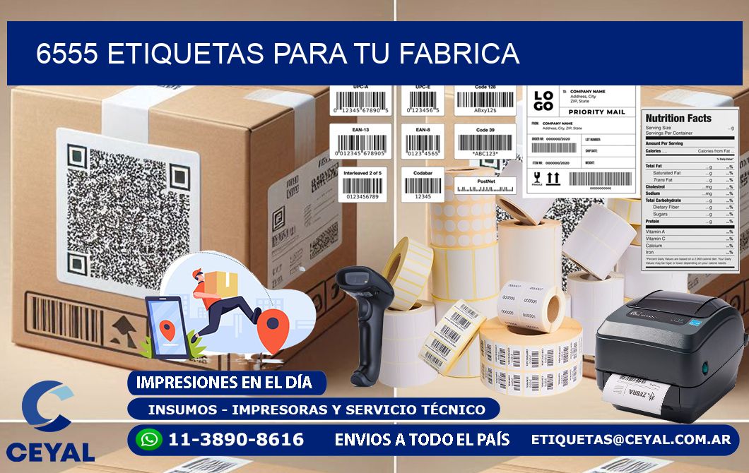 6555 etiquetas para tu fabrica