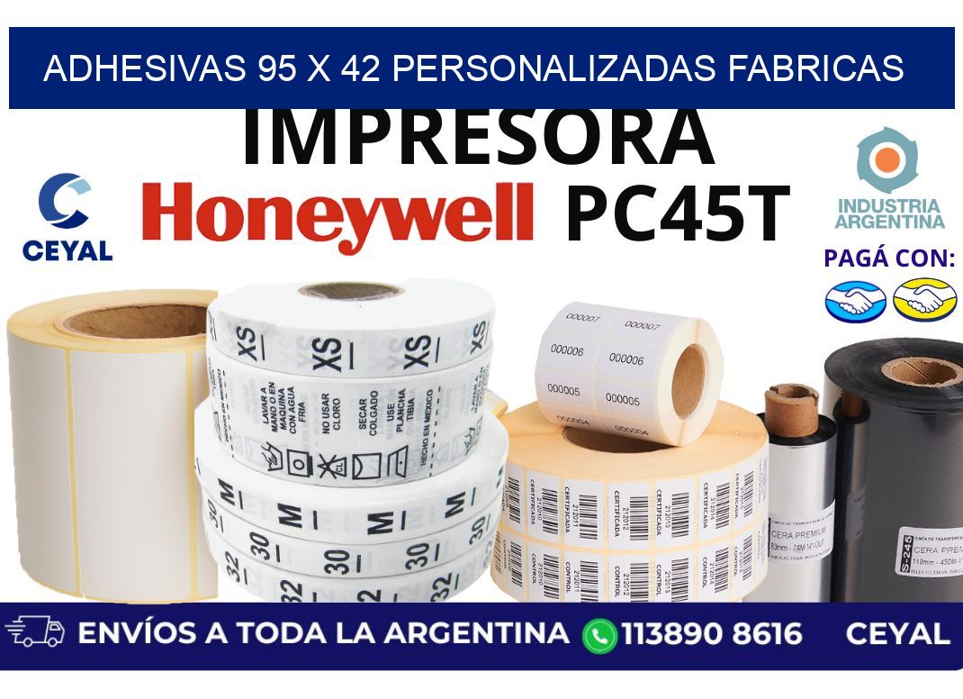 adhesivas 95 x 42 personalizadas fabricas