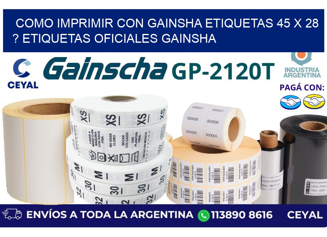 como imprimir con gainsha etiquetas 45 x 28 ? etiquetas oficiales gainsha