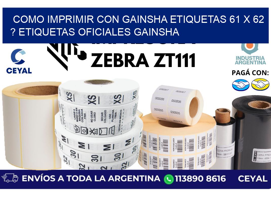 como imprimir con gainsha etiquetas 61 x 62 ? etiquetas oficiales gainsha