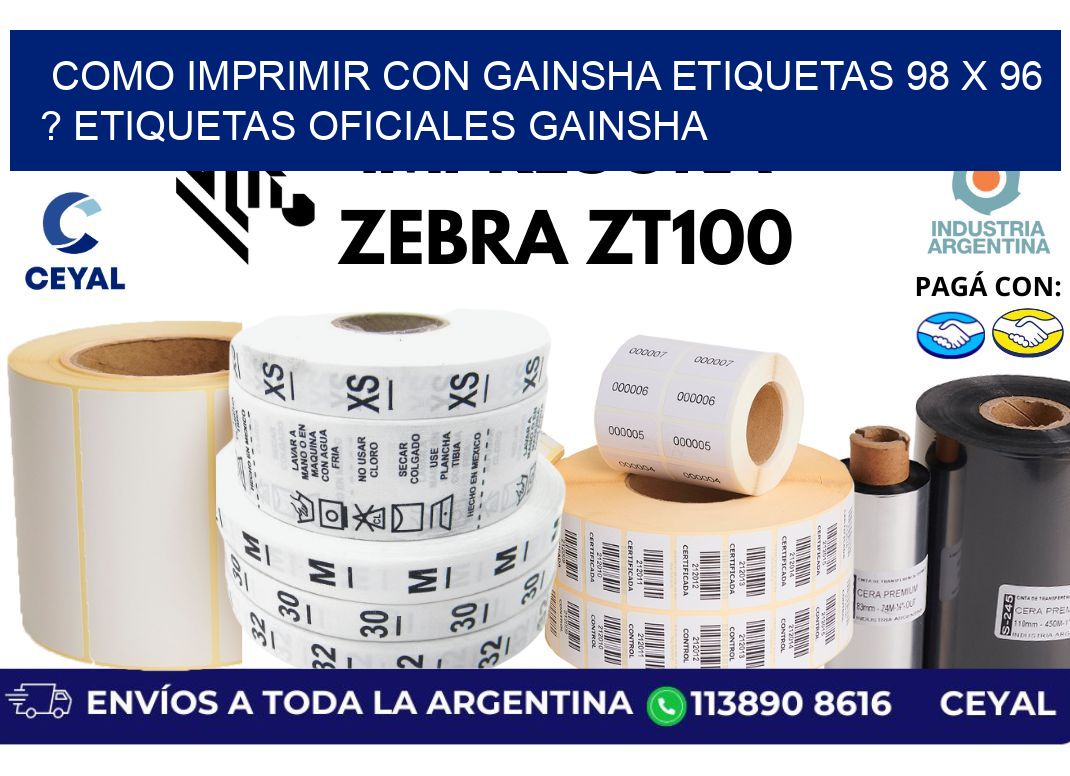 como imprimir con gainsha etiquetas 98 x 96 ? etiquetas oficiales gainsha