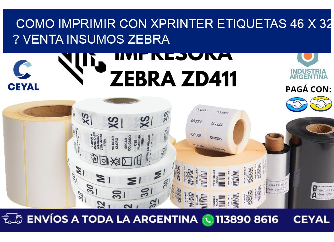 como imprimir con xprinter etiquetas 46 x 32 ? venta insumos zebra