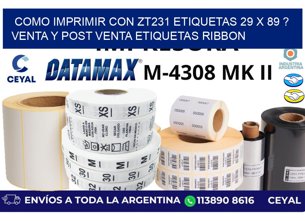 como imprimir con zt231 etiquetas 29 x 89 ? Venta y post venta etiquetas ribbon