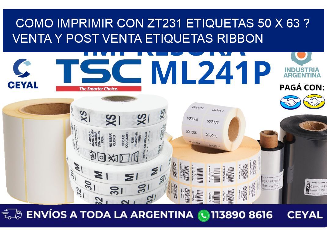 como imprimir con zt231 etiquetas 50 x 63 ? Venta y post venta etiquetas ribbon