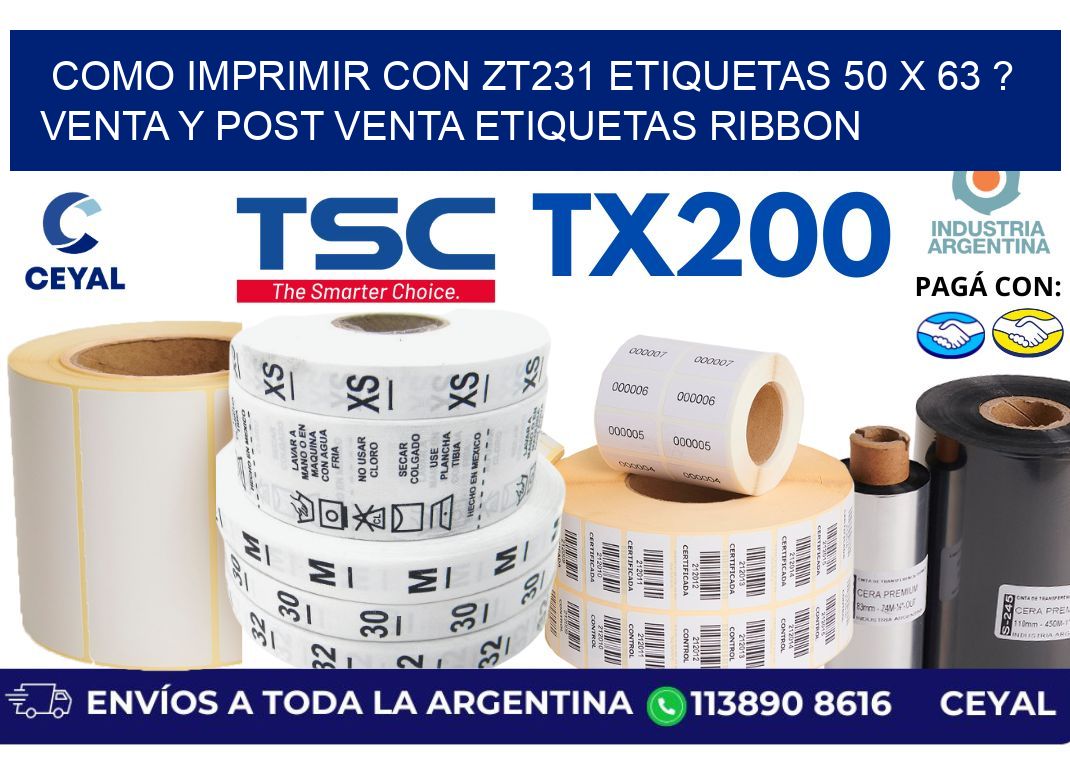como imprimir con zt231 etiquetas 50 x 63 ? Venta y post venta etiquetas ribbon