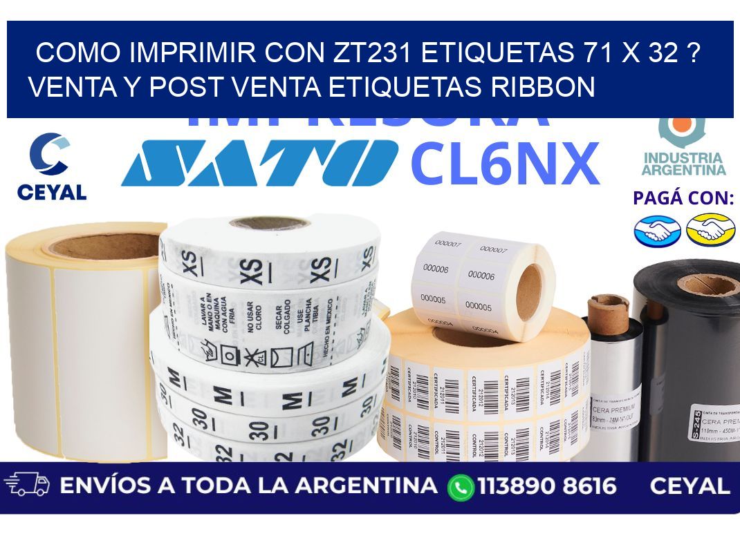 como imprimir con zt231 etiquetas 71 x 32 ? Venta y post venta etiquetas ribbon