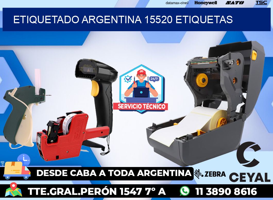 etiquetado argentina 15520 etiquetas