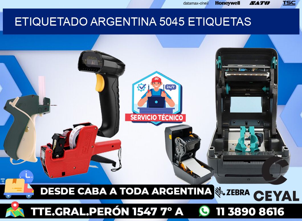 etiquetado argentina 5045 etiquetas