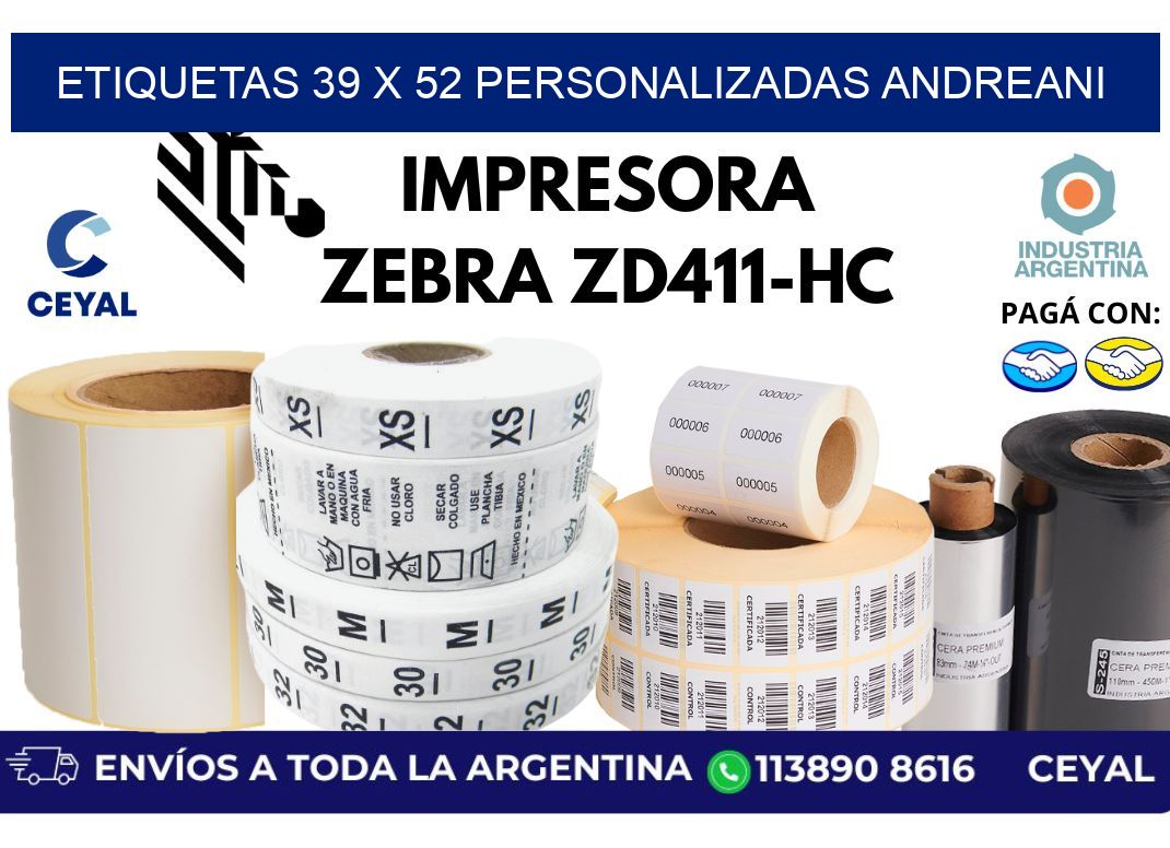 etiquetas 39 x 52 personalizadas andreani