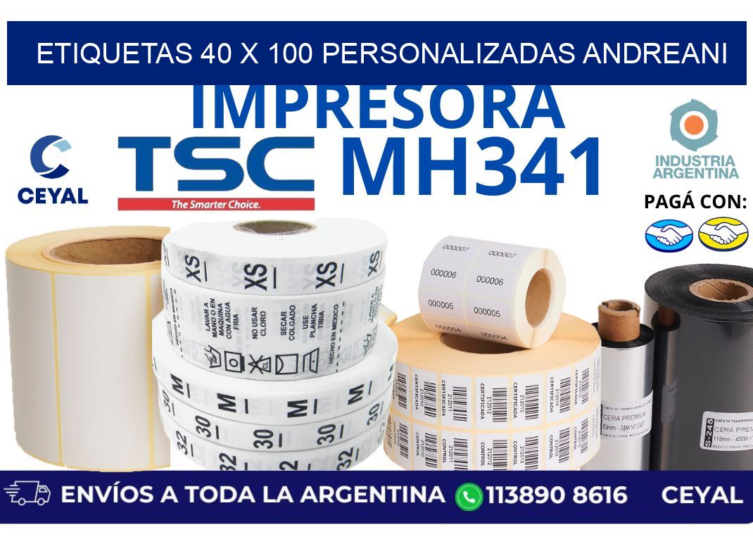 etiquetas 40 x 100 personalizadas andreani