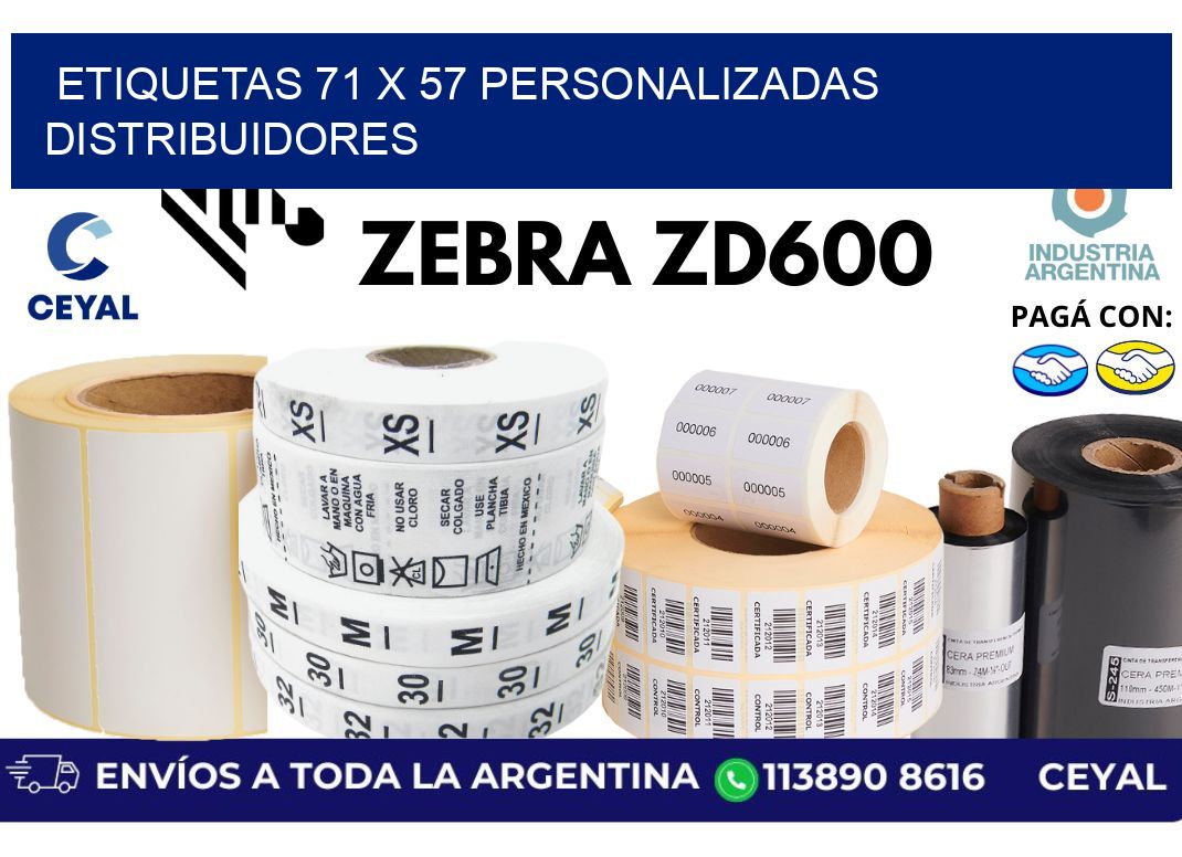 etiquetas 71 x 57 personalizadas distribuidores