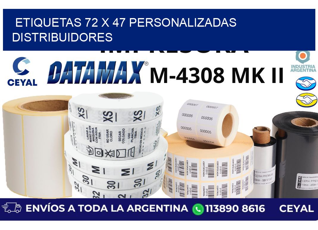 etiquetas 72 x 47 personalizadas distribuidores