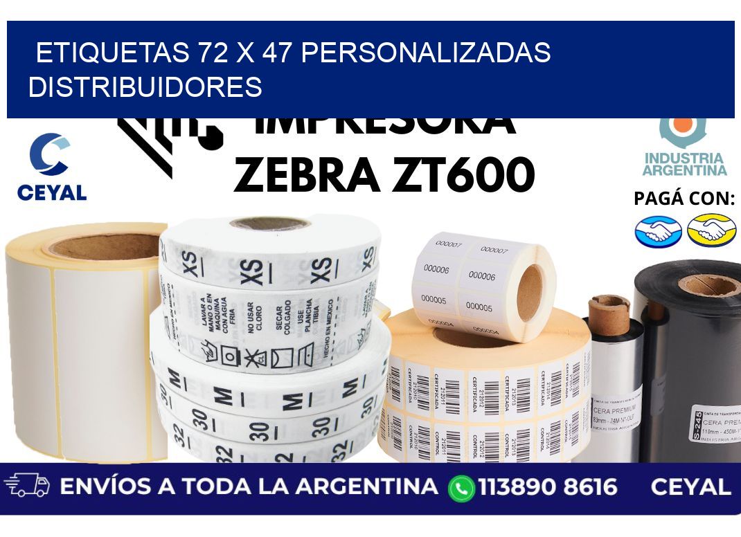 etiquetas 72 x 47 personalizadas distribuidores