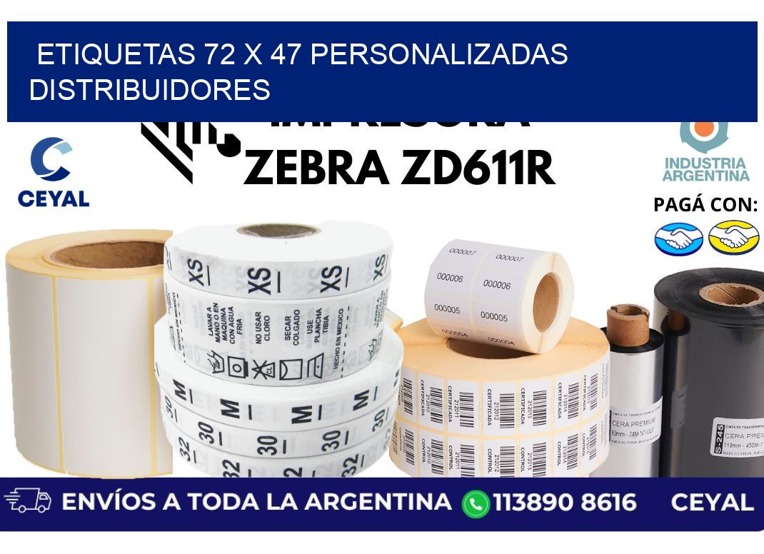 etiquetas 72 x 47 personalizadas distribuidores