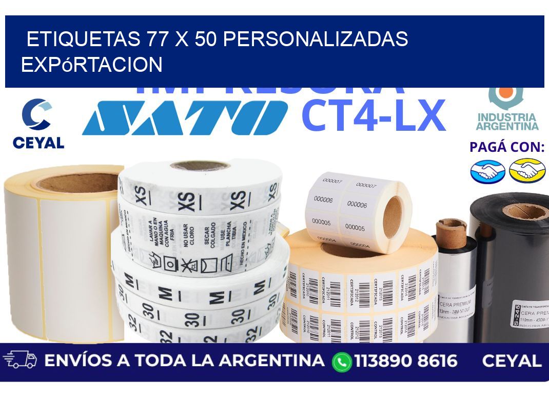 etiquetas 77 x 50 personalizadas expórtacion