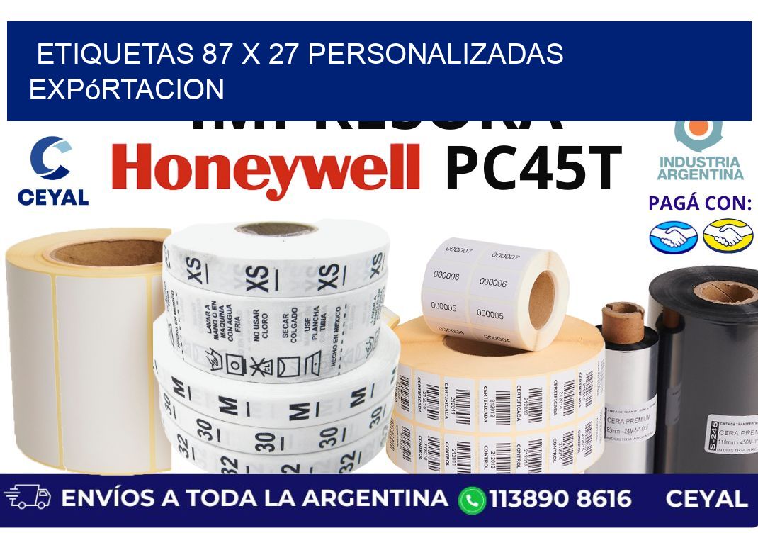 etiquetas 87 x 27 personalizadas expórtacion