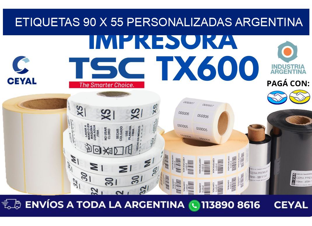 etiquetas 90 x 55 personalizadas argentina