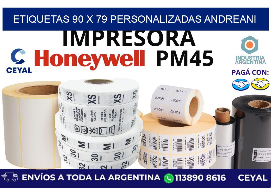 etiquetas 90 x 79 personalizadas andreani