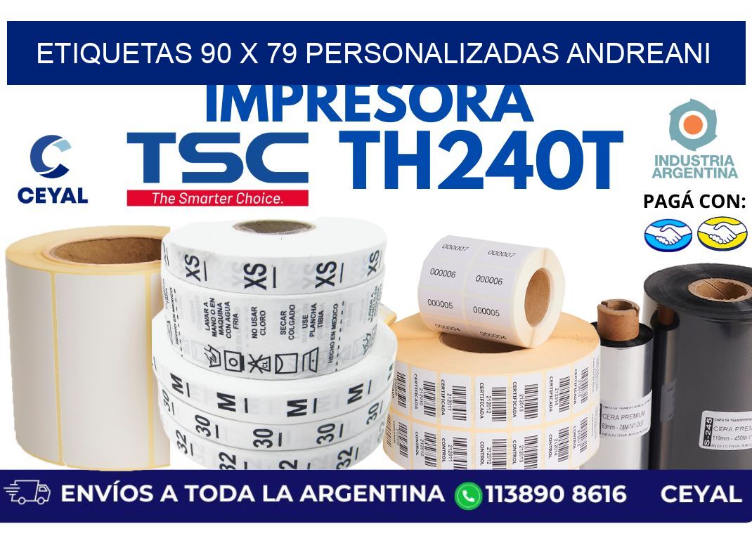 etiquetas 90 x 79 personalizadas andreani