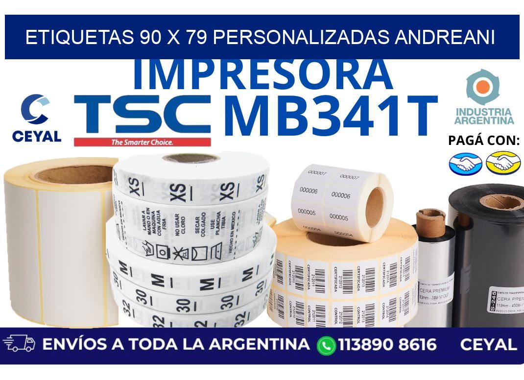 etiquetas 90 x 79 personalizadas andreani