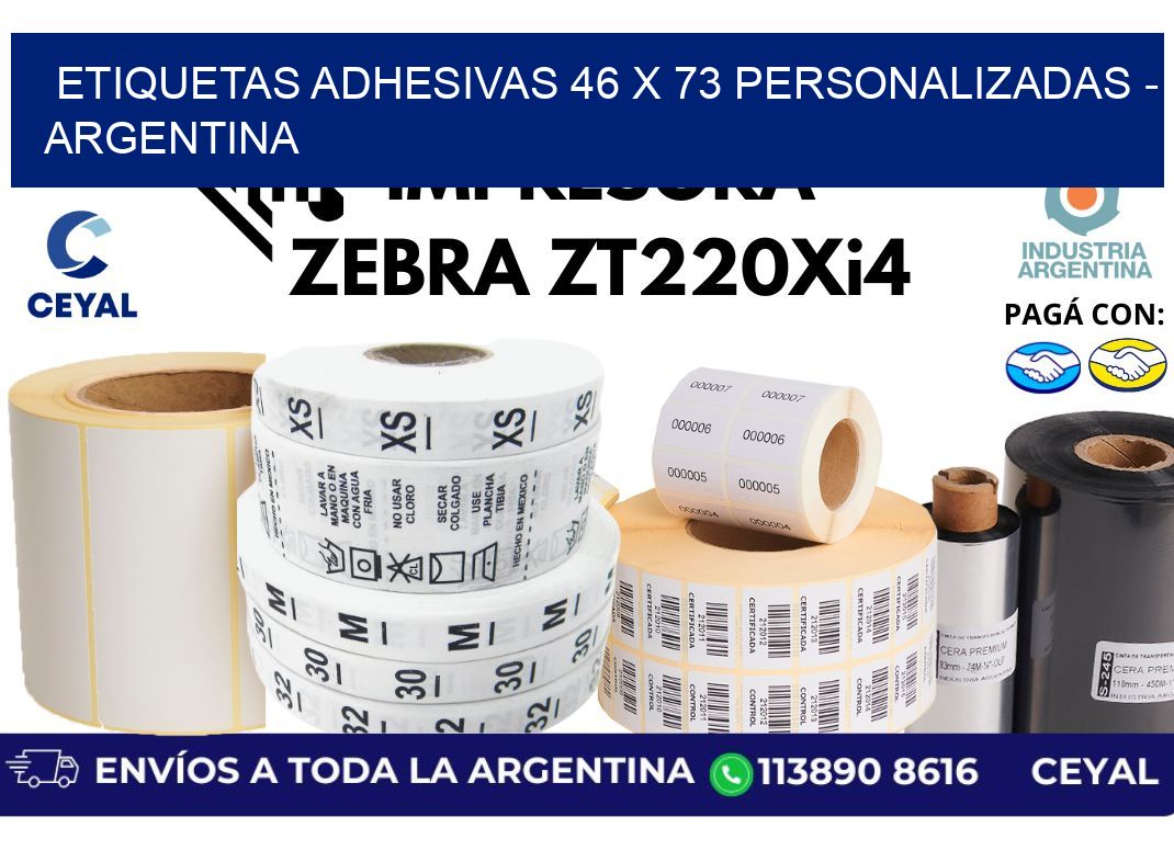etiquetas adhesivas 46 x 73 personalizadas - Argentina