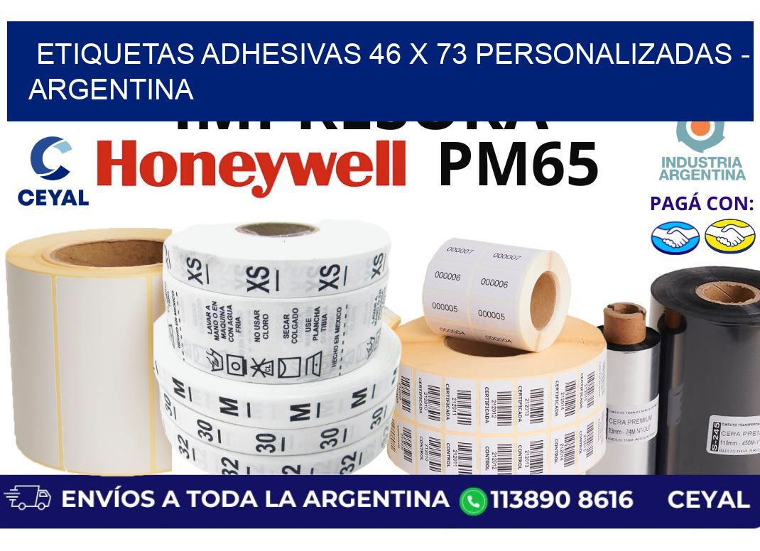 etiquetas adhesivas 46 x 73 personalizadas – Argentina